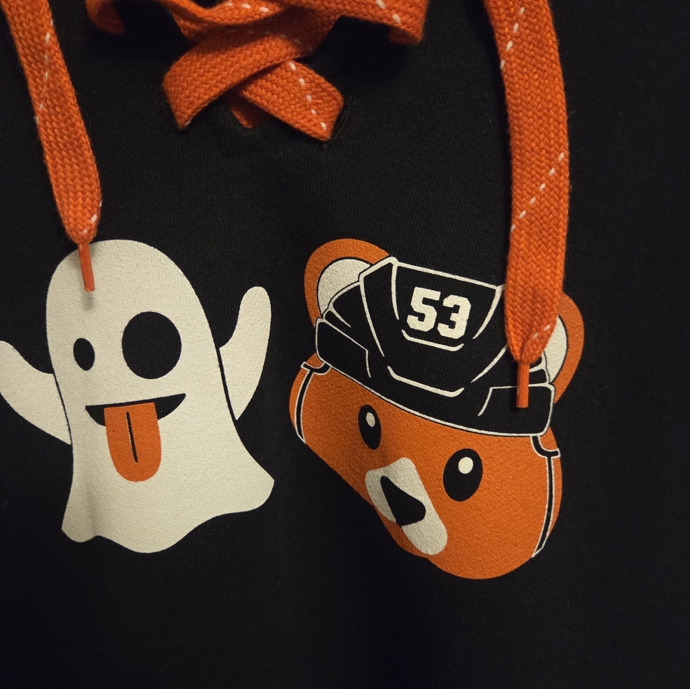 J. America Philadelphia Flyers Hooded Sweatshirt Sz Large Men's NHL - Picture 2 of 6